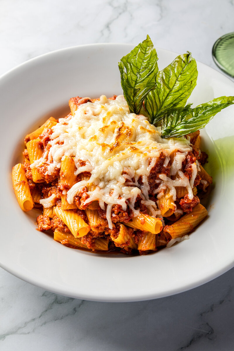 Baked rigatoni entree